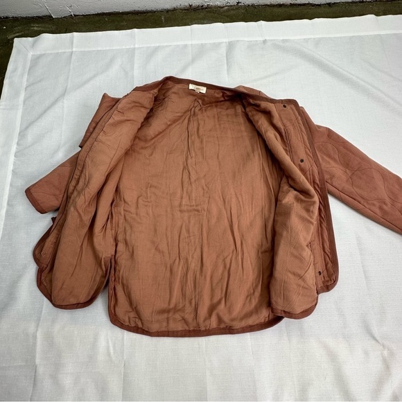 Promesa Large Mauve Pink Slow Lane Quilted Drawstring Zip Up Jacket - Picture 11 of 16